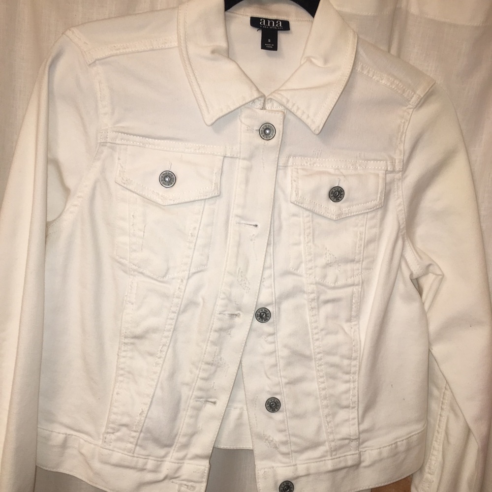 White jean jacket